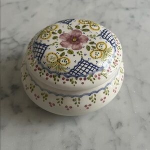 Floral Small Hand Painted Trinket Box